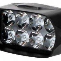 8 LED Диоден халоген 12V 30W за Мотори Скутери Джипове, АТВ, Бъги, снимка 2 - Аксесоари и консумативи - 34974180