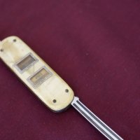 Уникално швейцарско ножче с автоматични механизми за сменящите се реклами,седеф, снимка 2 - Антикварни и старинни предмети - 32344086