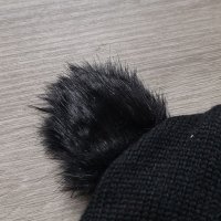 Нова зимна черна шапка КОТЕ с уши на намаление , снимка 4 - Шапки - 37993224