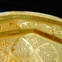 Старинен персийски поднос,плато 850 гр. , снимка 4 - Антикварни и старинни предмети - 29069052