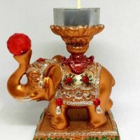 Слон, слонче Свещник, декорация, сувенир за подарък., снимка 1 - Декорация за дома - 27865069