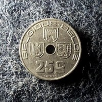 25 цента Белгия 1939, снимка 2 - Нумизматика и бонистика - 26419542