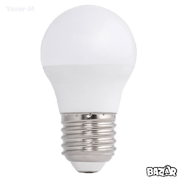 LED Лампа, Топка 5W, E27, 4000K, 220-240V AC, Неутрална светлина, Ultralux - LBL52740, снимка 1