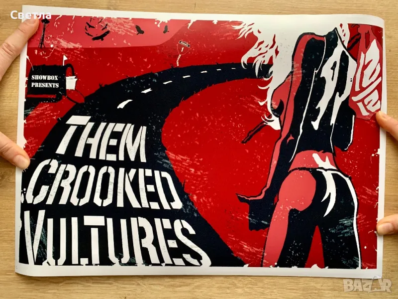 Оригинален плакат на “Them crooked vultures”, снимка 1