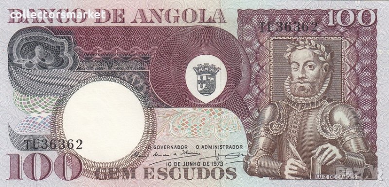 100 ескудо 1973, Ангола, снимка 1