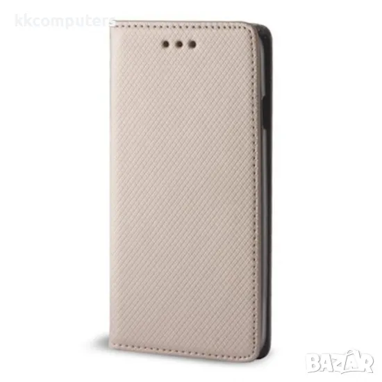Калъф тефтер флип bSmart Magnet Book страничен, За Xiaomi Redmi Note 14 Pro 4G, Златист, снимка 1