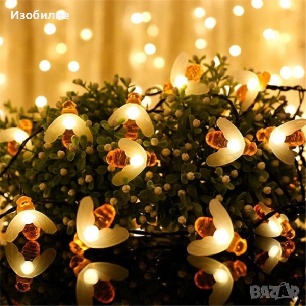 Светещи гирлянди със соларно захранвани  CutesyBee SD15, снимка 1