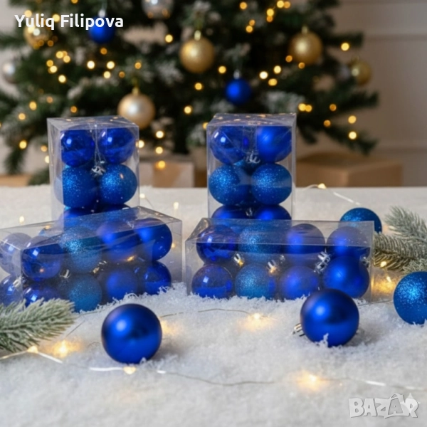 Коледни топки за украса  24бр, снимка 1