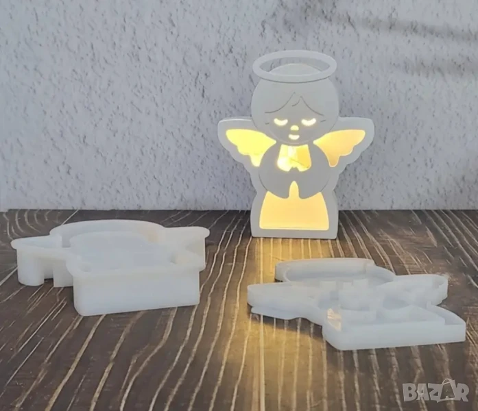 Молд ангел за свещници две части , снимка 1