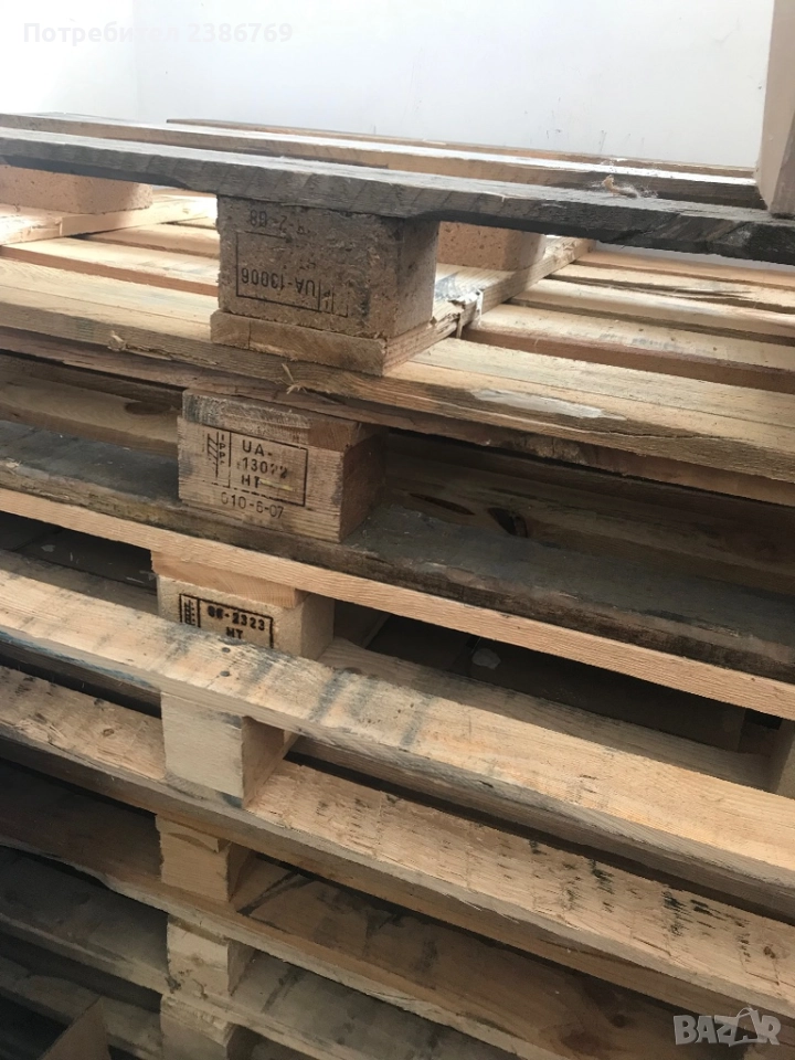 Дървени палети – 35–40 броя (микс), снимка 1