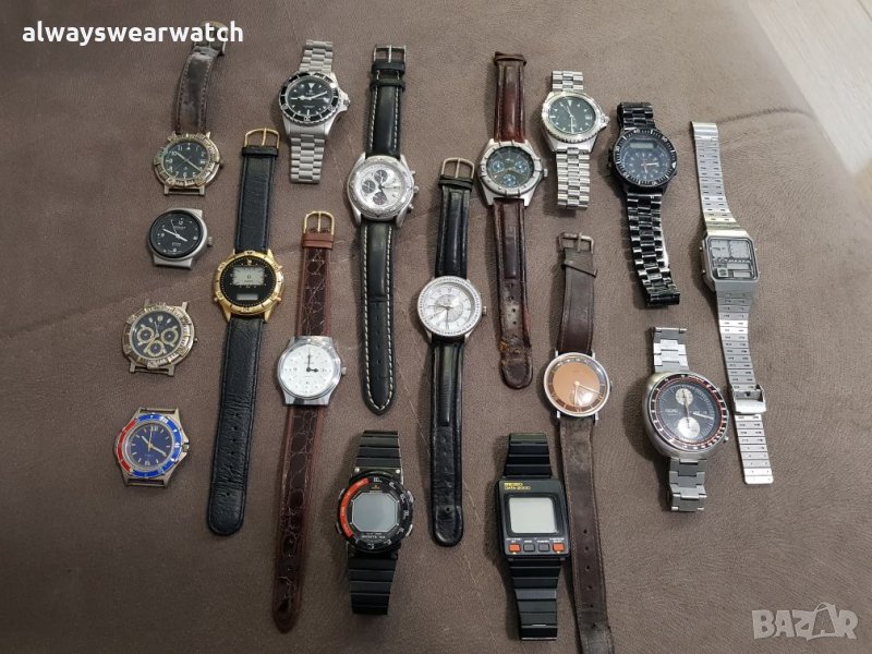 Лот мъжки маркови винтидж часовници, снимка 1