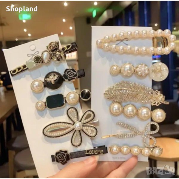 Комплект елегантни фиби за коса - 11 броя, снимка 1