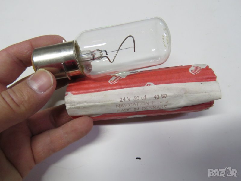 Навигационна лампа, крушка, цокъл баюнет 24 волта - корабна лампа , снимка 1