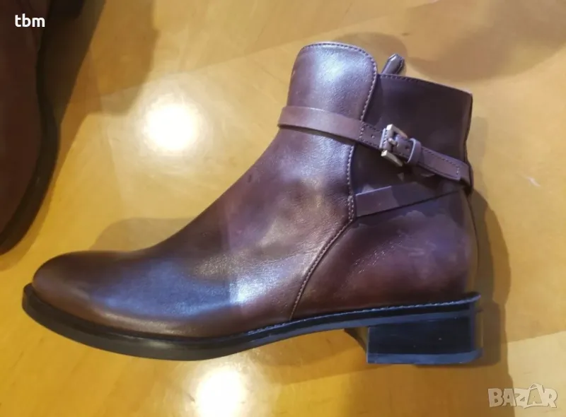 Кафяви боти ECCO, естествена кожа, като нови, снимка 1