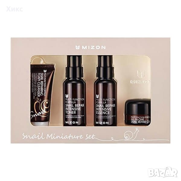 Mizon Snail Miniature Set, комплект за пътуване с охлювен муцин, корейска, снимка 1