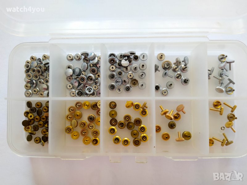 КОРОНКИ РЕМОНТОАРИ ЗА ЧАСОВНИЦИ.WATCH CROWNS.КОРОНКА РЕМОНТОАР МОЛНИЯ РАКЕТА ПОЛЕТ ВОСТОК ЗИМ СЛАВА, снимка 1