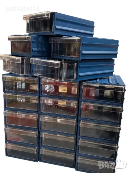 Органайзери - Контейнер пластмасов с чекмедже, в три варианта (размери) - посочени са в текста, снимка 1