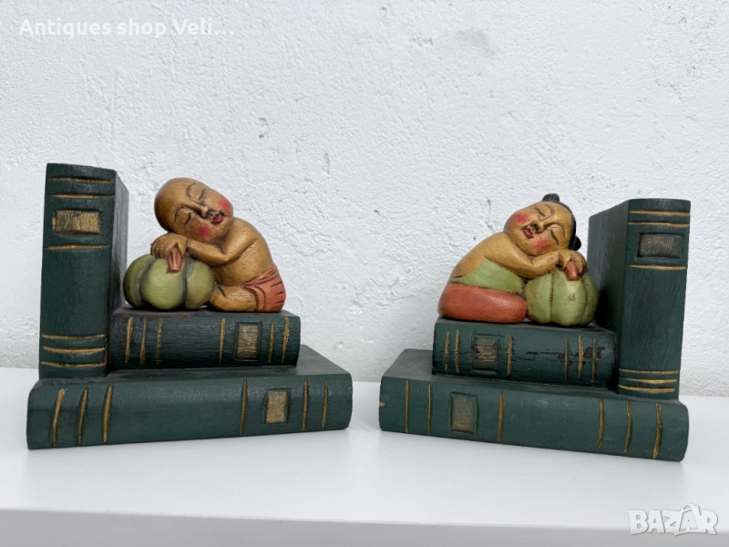 Дървени подпори за книги №7563 , снимка 1