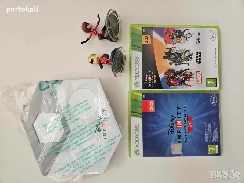 XBOX 360 Disney Infinity комплект 2 игри фигурки портал, снимка 1