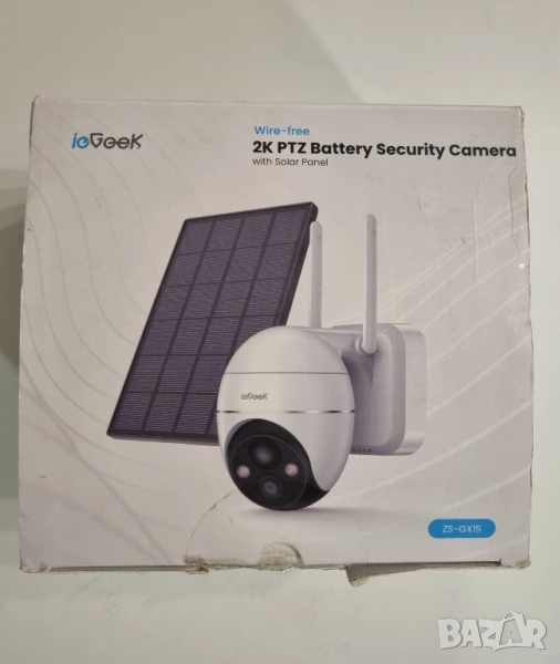 ieGeek 2K/3MP Quad HD PTZ камера с батерия със соларен панел, снимка 1