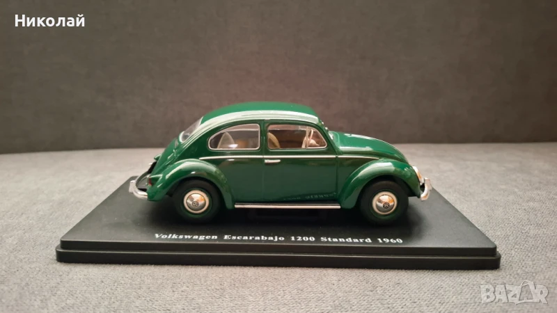 1960 Volkswagen Beetle/Escarabajo 1200 1:24 Hachette/Salvat Diecast Колекционерски модел количка, снимка 1