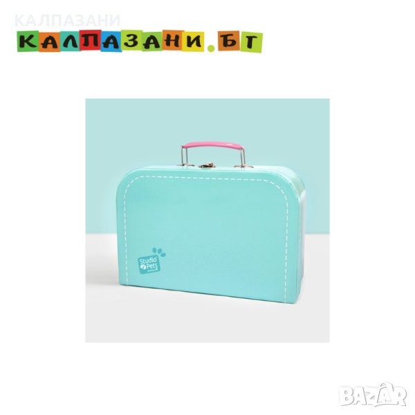 Куфарче с паспорт за плюшени играчки 23 см, тюркоаз 6397, снимка 1