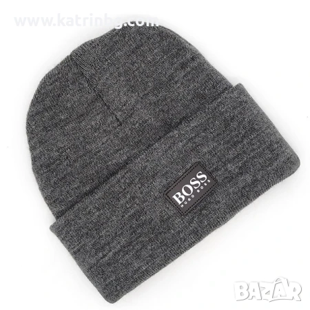 Мъжка зимна шапка с подгъв тъмносива, маркова Код на продукта:MSHA-18, снимка 1