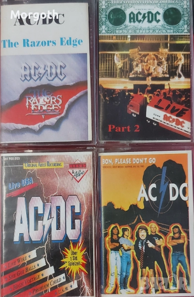 Лот 4 аудио касетки на AC/DC, снимка 1