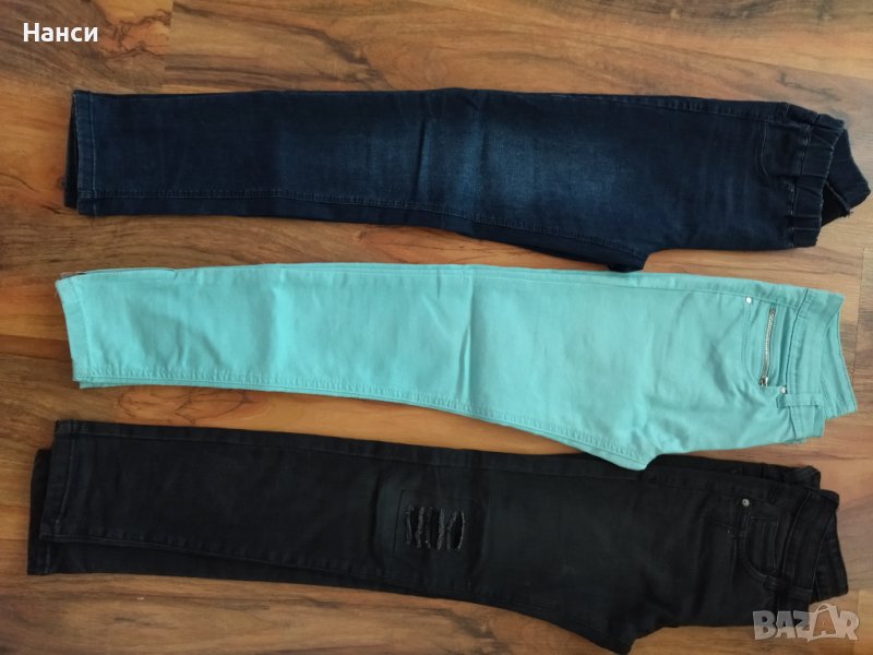 Дънки и клин за момиче 7-8 год., снимка 1