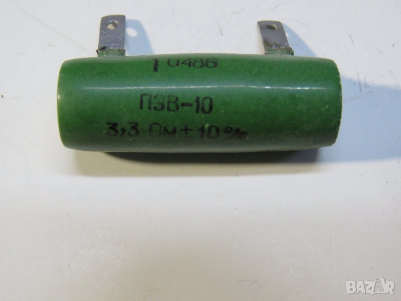 резистор, съпротивление , мощен резистор, товарен резистор  ПЭB - 10  -  3,3 oма на 10 вата, снимка 1
