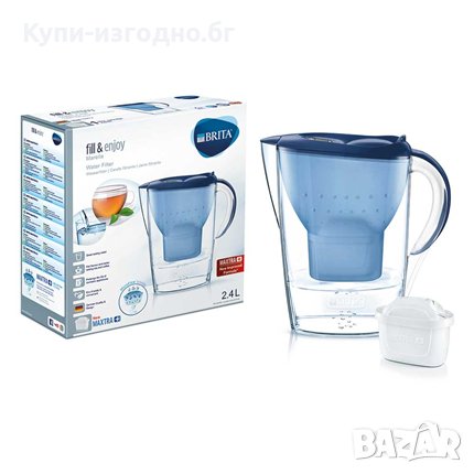 Кана за вода Brita Marella 2.4l син или бял цвят, снимка 1
