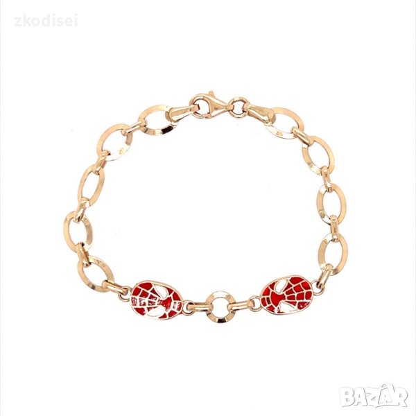 Златна детска гривна 3,38гр.13,5см. 14кр. проба:585 модел:21170-1, снимка 1