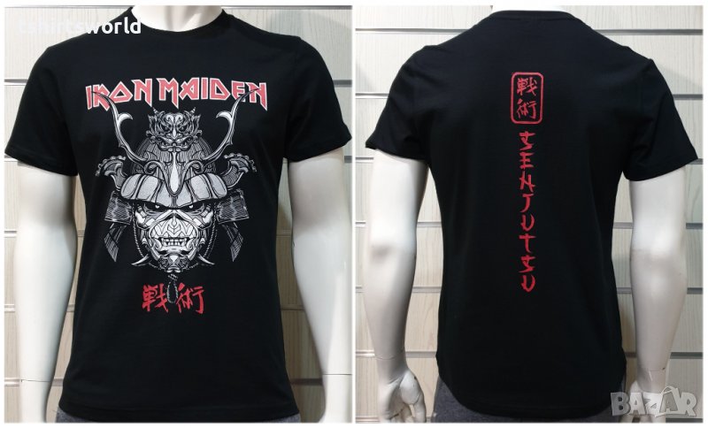 Нова мъжка тениска на музикалната група IRON MAIDEN - Senjutsu Samurai Eddie Graphic Navy, снимка 1