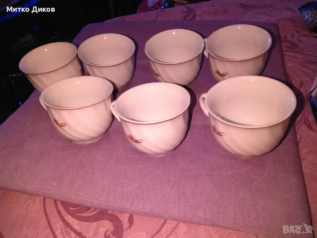 Чаши за кафе чай Китка Нови Пазар нови 7броя 200млл Н-67мм и фи 88мм, снимка 1