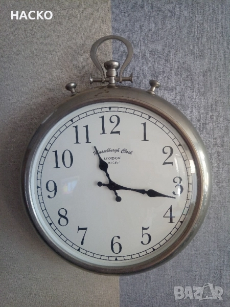 Голям СТАР Стенен ЧАСОВНИК с Кварцов Механизъм, снимка 1