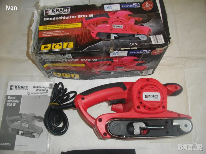 800 ВАТА НОВ АВСТРИЙСКИ 2019 г. ОРИГИНАЛЕН ЛЕНТОВ ШЛАЙФ ПЪЛЕН КОМПЛЕКТ ПРОФЕСИОНАЛЕН KRAFT Werkzeuge, снимка 1