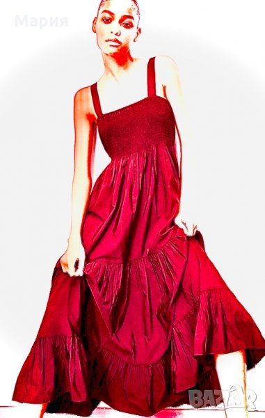 Дамска червена рокля, снимка 1