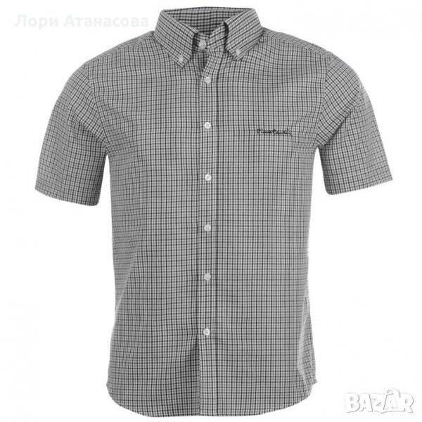  Pierre Cardin Карирана Мъжка Риза Short Sleeve Check Shirt Mens   , снимка 1