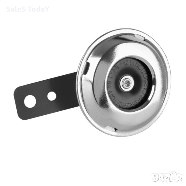 Електрически клаксон автомобили, мотори, скутери, АТВ, 12V Никел 65мм, снимка 1