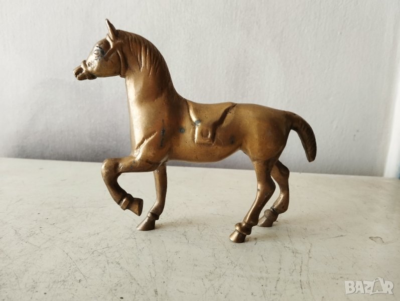месингова статуетка-кон, снимка 1