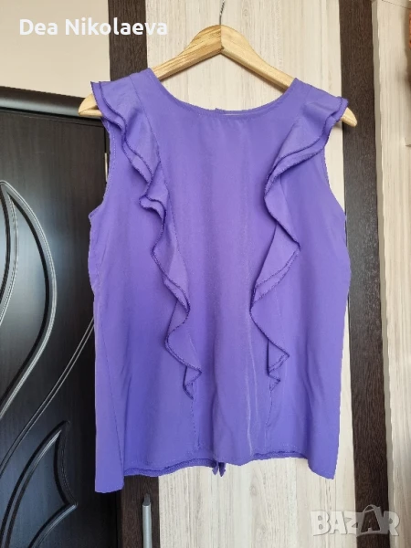 Лилав топ с къдрили , снимка 1