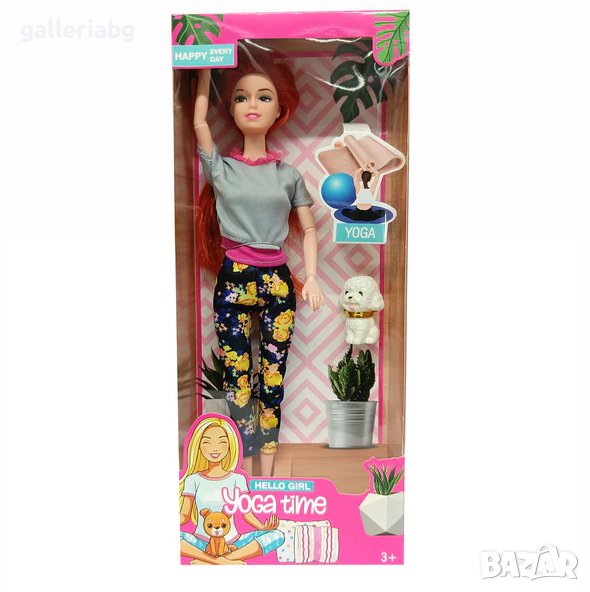 Йога кукла с домашен любимец кученце, снимка 1