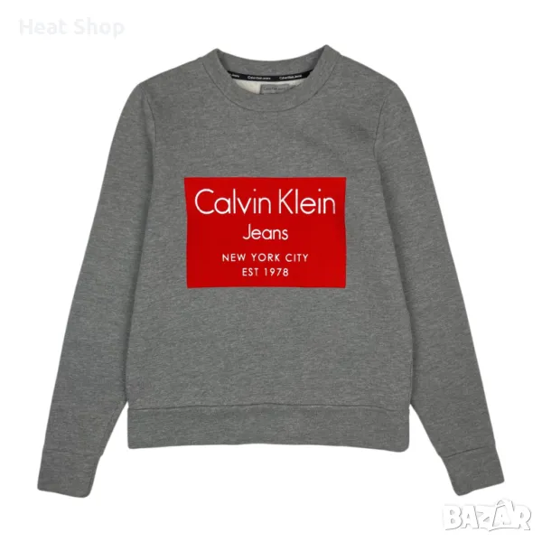 Дамска блуза Calvin Klein Jeans Flocked Logo Sweatshirt, снимка 1