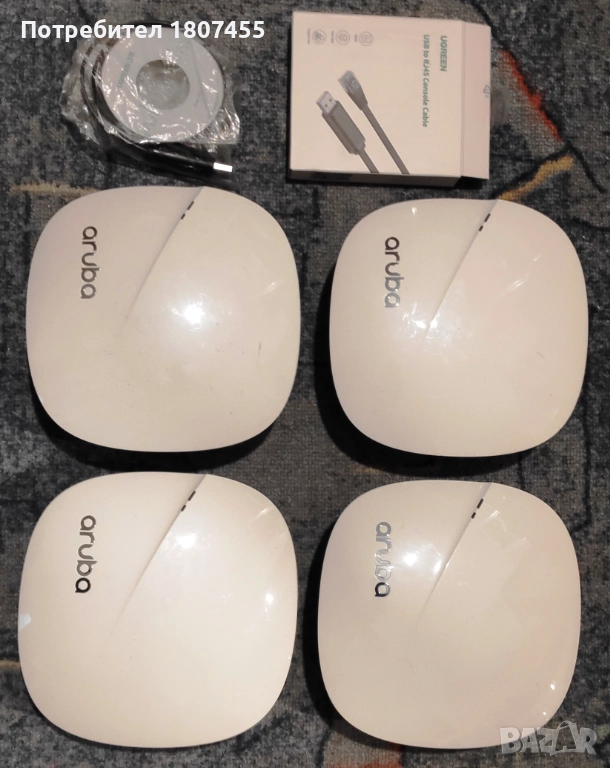 Точки за WI-FI достъп HPE Aruba AP-303P RW Unified AP и кабел за препрограмиране нов, снимка 1