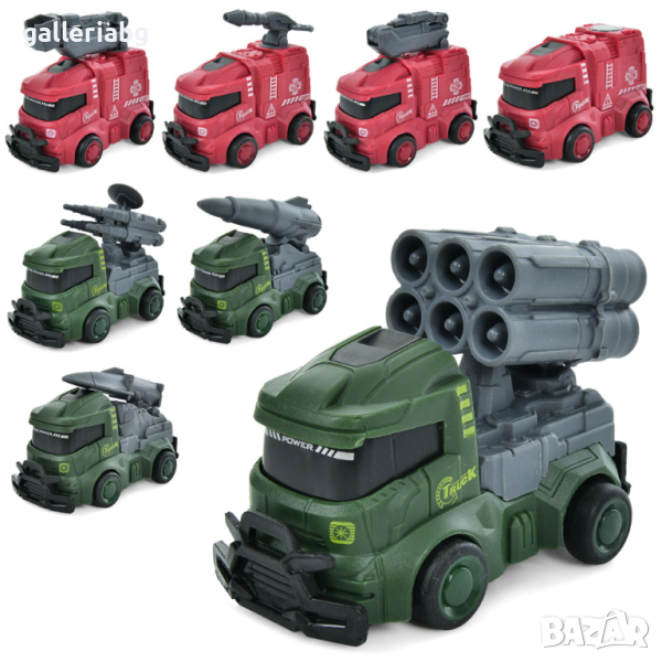 Малки камиончета - боклукчийски, пожарни, военни , снимка 1