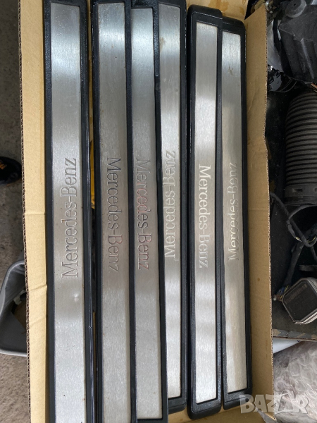 w211 лайсна праг  с лого мерцедес бенц хром никел, снимка 1