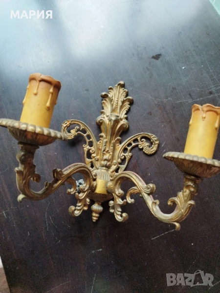 Страхотен бронзов двоен аплик, снимка 1