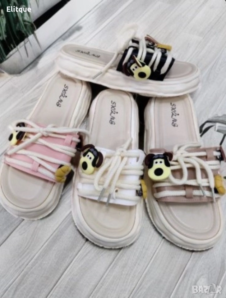 Нов хит дамски чехли с връзки - Най-желаният хит за стилни летни излети, снимка 1