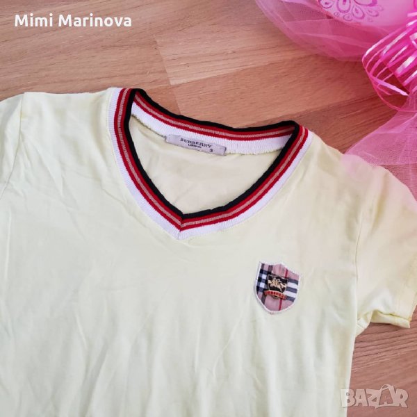 Наситено жълта тениска Burberry London , снимка 1