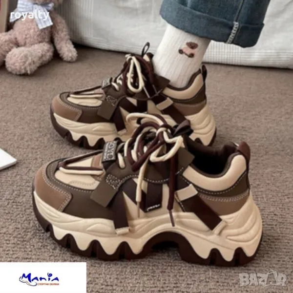 Дамски маратонки на платформа, снимка 1